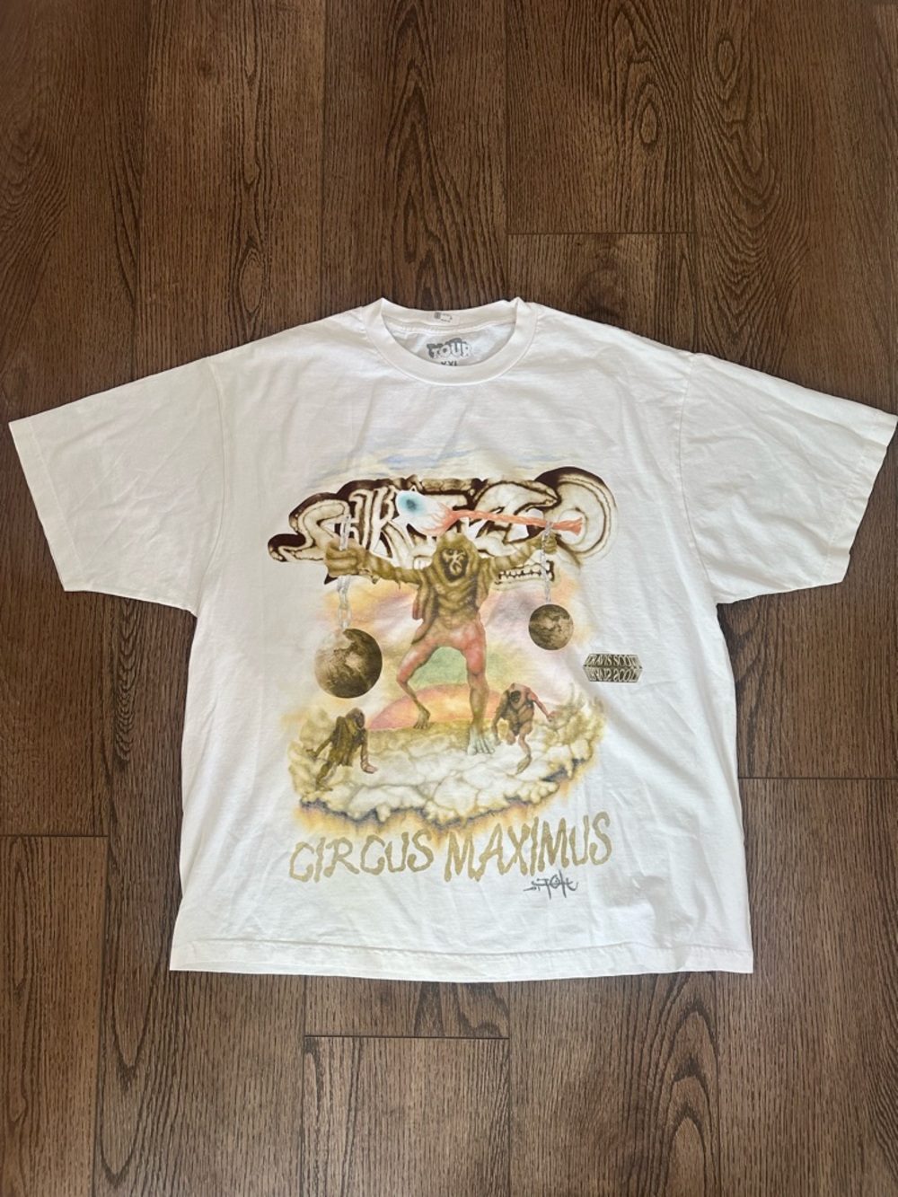 Brand new Travis Scott Utopia Tour Skitzo Circus Maximus Tee (XXL)